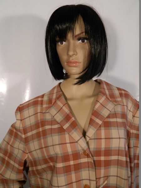 Blazerbluse Braun kariert Gr. 48