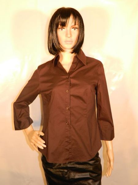 Da-Bluse Dunkelbraun Gr. L (40/42)