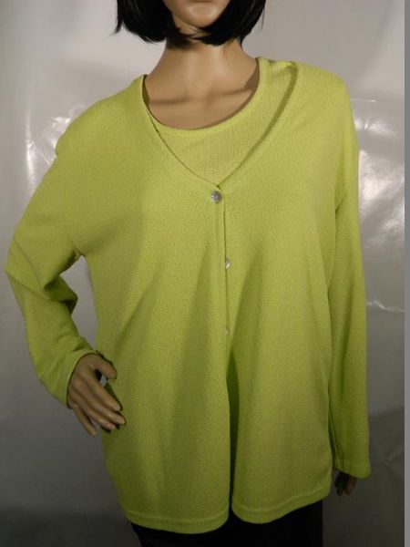 Via Appia Twin Set Jacke mit Shirt Gelb/Grün Gr. 42