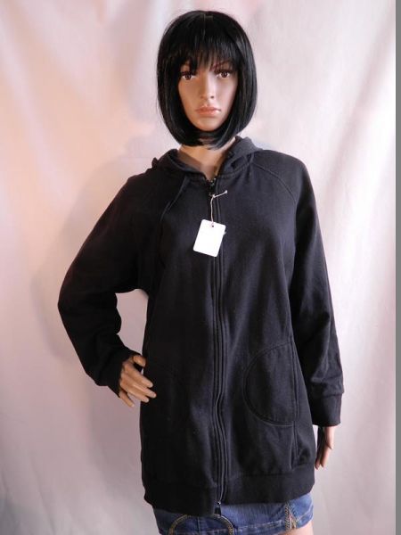 Rainbow Collection Sweatjacke Schwarz mit Kapuze, Gr. 44/46