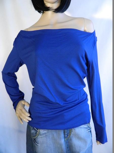 Gina Benotti Shirt, Blau, Schulterfrei, Gr. S (36/38)