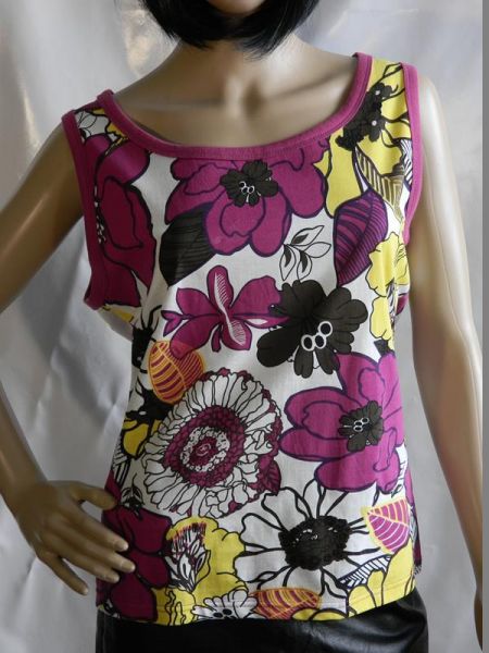 Top Blumenmotiv Bunt ca. Gr. 40