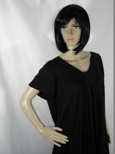 Sweatshirt Schwarz mit V-Ausschnitt, Gr. XXL