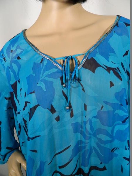 Sea Side Bluse Türkis Gr. 48/50