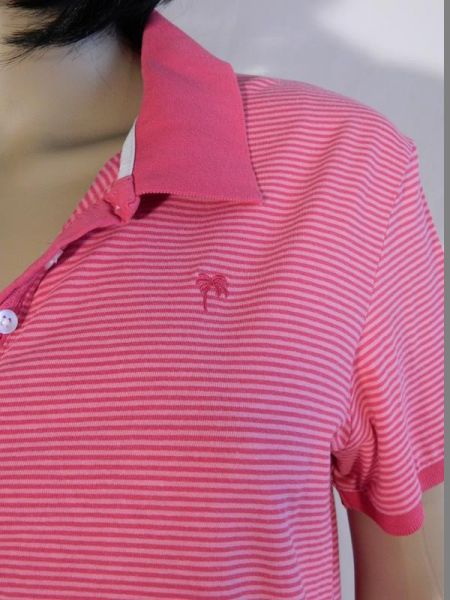 Poloshirt Pink Gestreift Gr. 44/46