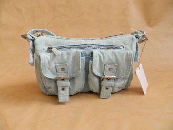 Umhängetasche Stoff Blau