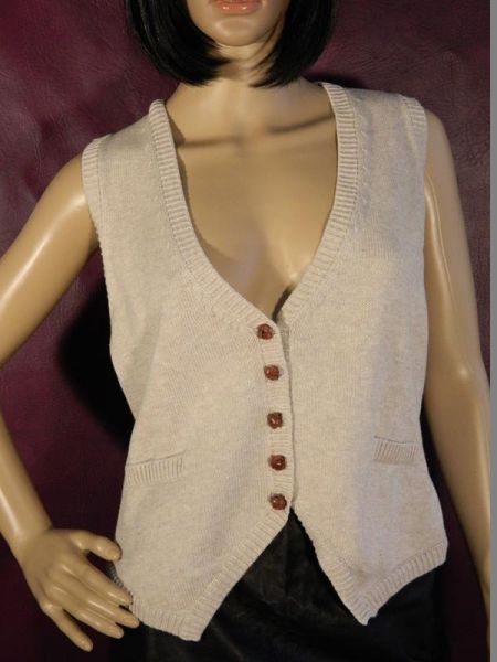 Bianca Strickweste Sandfarben Gr. 38