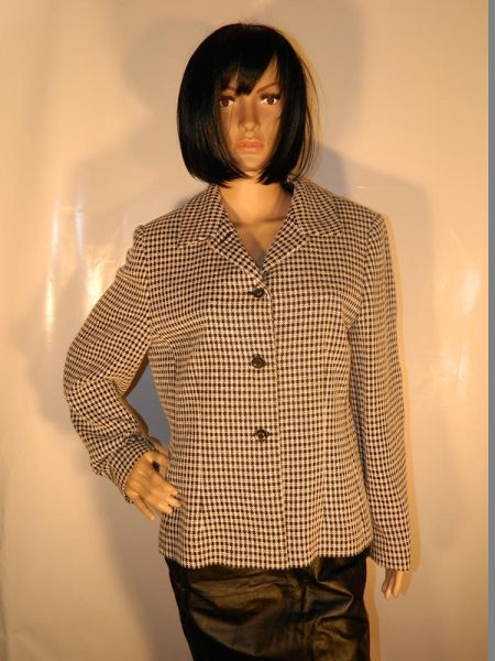 Gerry Weber Blazer Schwarz Weiß Kariert Gr. 40