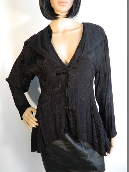 Four Seasons Bluse Gothik Schwarz Blumenmuster Gr. 36