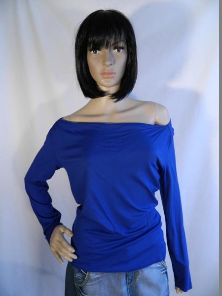 Gina Benotti Shirt, Blau, Schulterfrei, Gr. S (36/38)