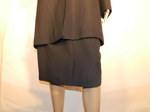 Barisal Blazer und Rock Schwarz mit blauen Streifen Gr. 40