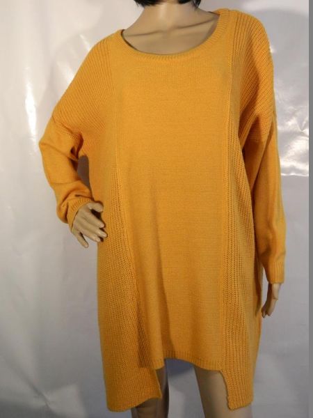Janina Pullover Strick Lang Senf Gr. 40