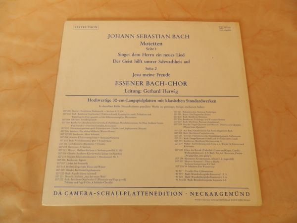 LP J.S.Bach, Berühmte Motetten