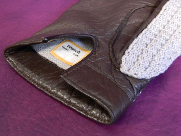 Leder/Strick-Handschuhe