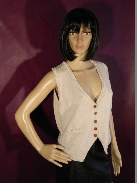 Bianca Strickweste Sandfarben Gr. 38