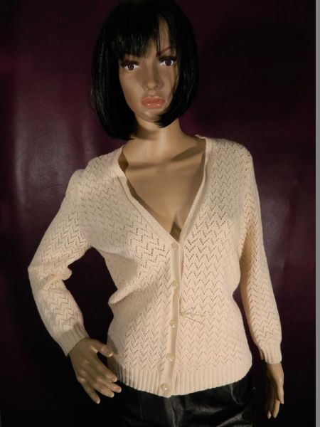 Strickjacke Beige Gr. 46