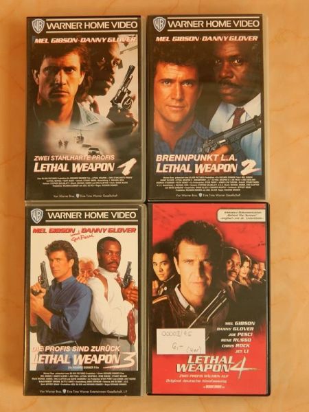 VHS Set 4-teilig "Lethal Weapon"
