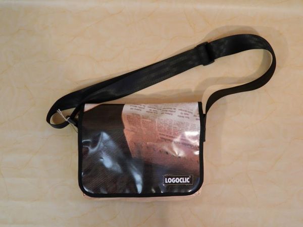 LOGOCLIC Umhängetasche Braun-Schwarz