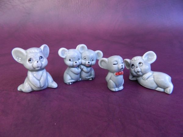 5 süsse Mäuschen, Porzellan