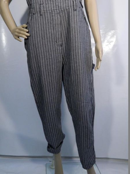 Latzhose Grau Weiss gestreift Gr. 38