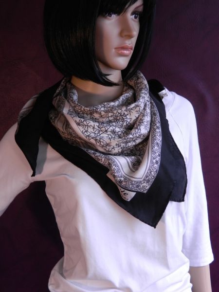 Halstuch, Seide, Hand-Druck