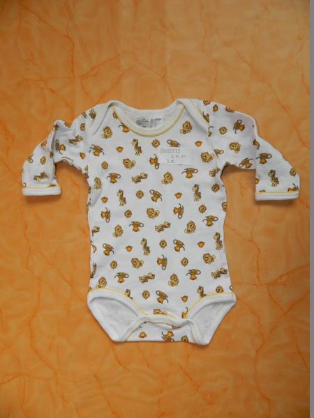 Body Langarm Tierköpfe Gr. 50/56