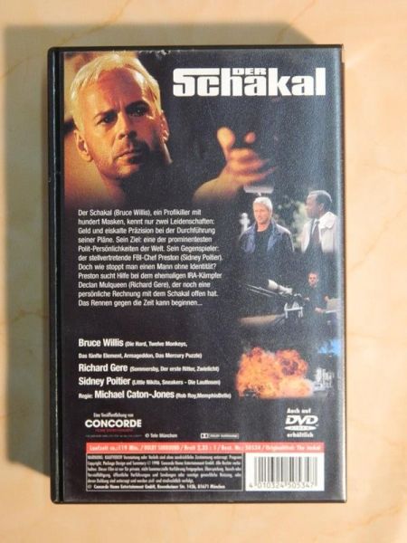 VHS "Der Schakal" Original Kinoformat