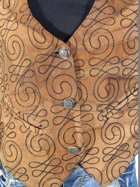 Lederweste Braun, Gr. M