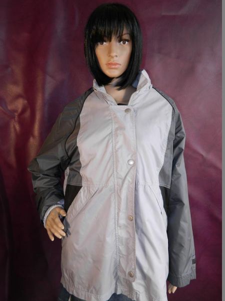 Regenjacke Grau mit abtrennbarem Innenfutter, Gr. 40