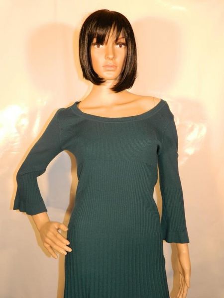 H&M Strickkleid Grün/Petrol Gr. S