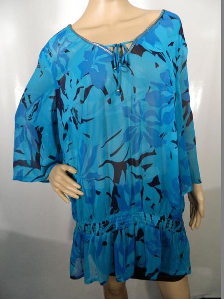 Sea Side Bluse Türkis Gr. 48/50