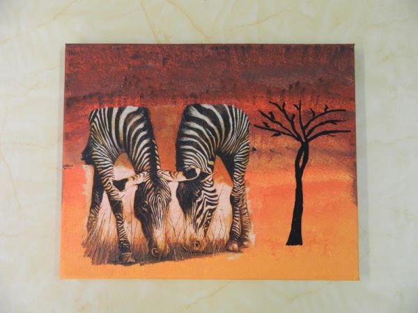 Gemälde Zebras