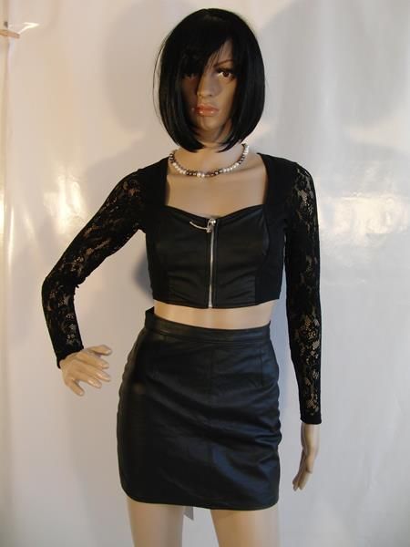 Lack und Leder fetisch Corsage Gr.36