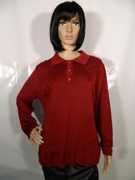 Pullover Rot Karo Gr. 42