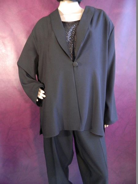 C&A Hose, Bluse, Blazer und Handtasche, Schwarz, ca. Gr. 23 (4-teiliges Set)