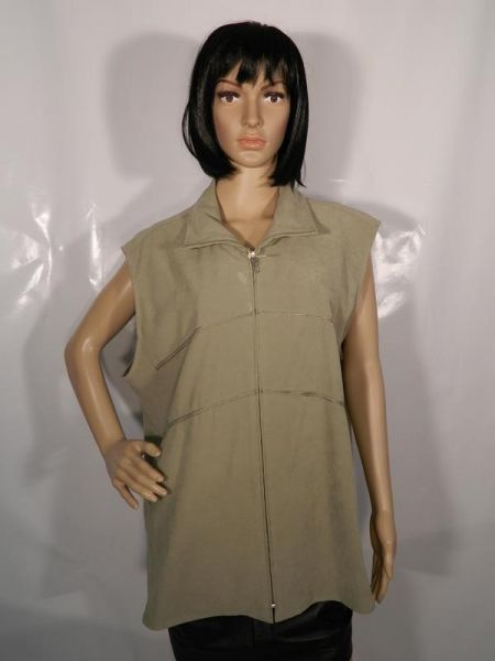 CH!CC Bluse Armellos Grün Gr. 48