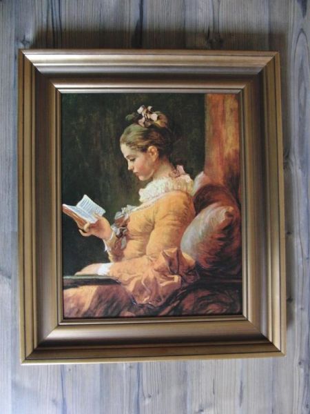 Gemälde Druck auf Leinwand "Die junge Leserin"