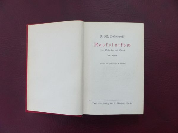 Fjodor Dostojewski, Raskolnikow oder: Verbrechen und Strafe