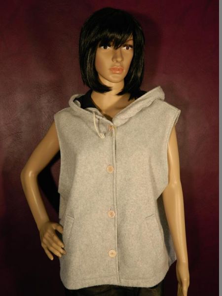 Fleece-Weste Grau Gr. 36/38