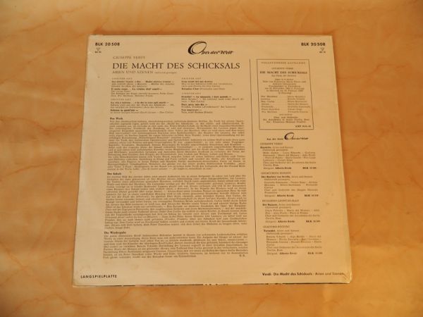 LP Verdi, die Macht des Schicksals