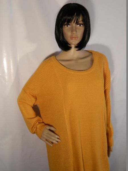 Janina Pullover Strick Lang Senf Gr. 40