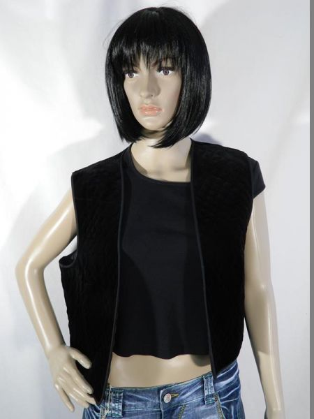 Weste Kurz Schwarz, Gr. M