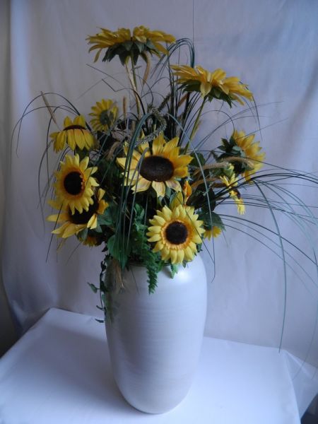 Bodenvase, Sonnenblumen
