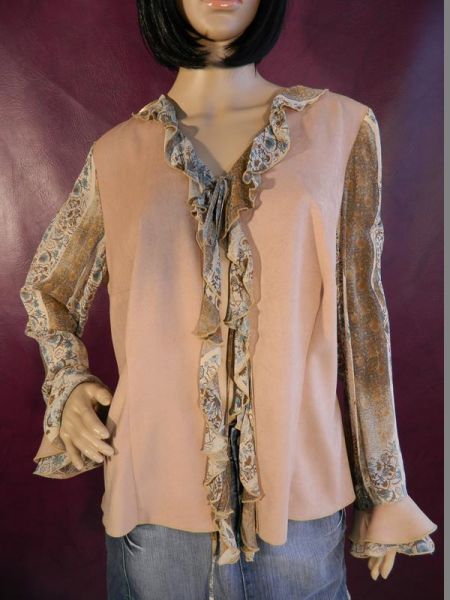 C&A Bluse, Braun, Gr. 48